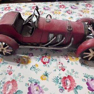 Vintage metal car, coupe red, Grand Prix